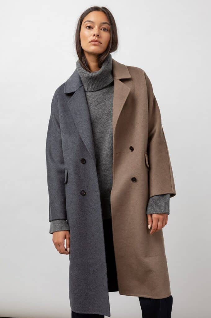 Rails Bristol Coat Charcoal Camel - Cocaranti