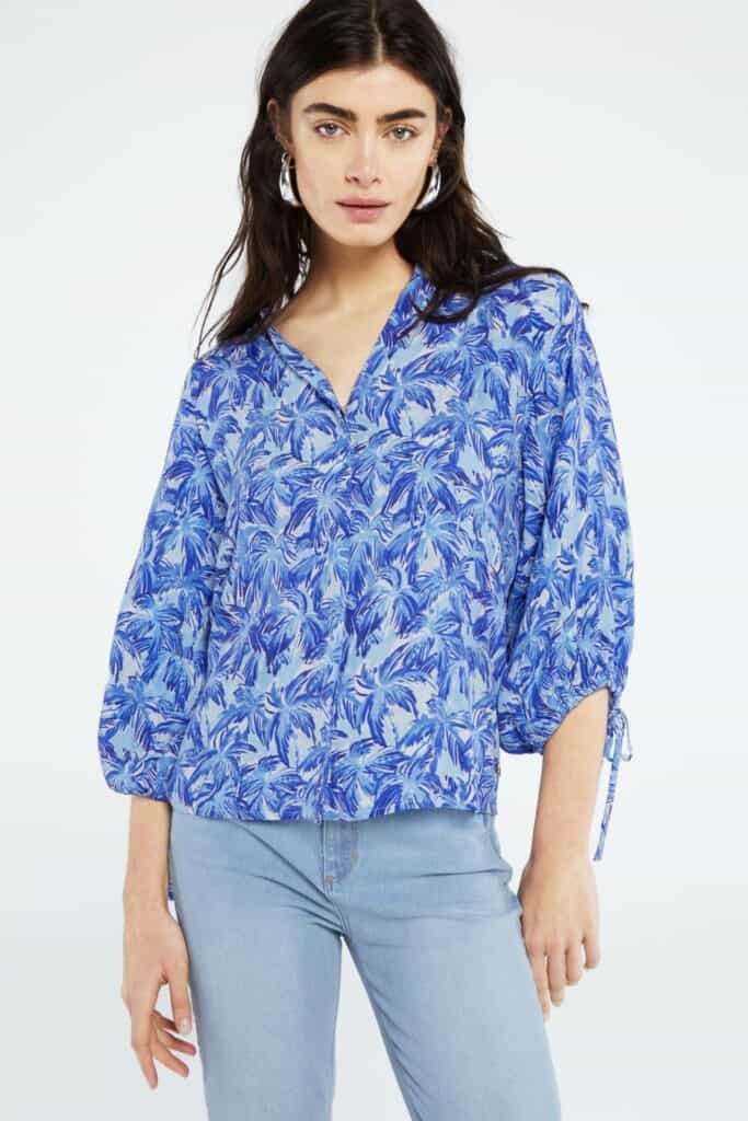 Fabienne Chapot Cooper Blouse Blue Palmetto - Cocaranti